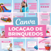 Pack Locação de Brinquedos - 100 artes Canva