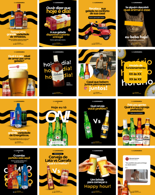 Pack Distribuidora de Bebidas - 50 artes - Imagem 2