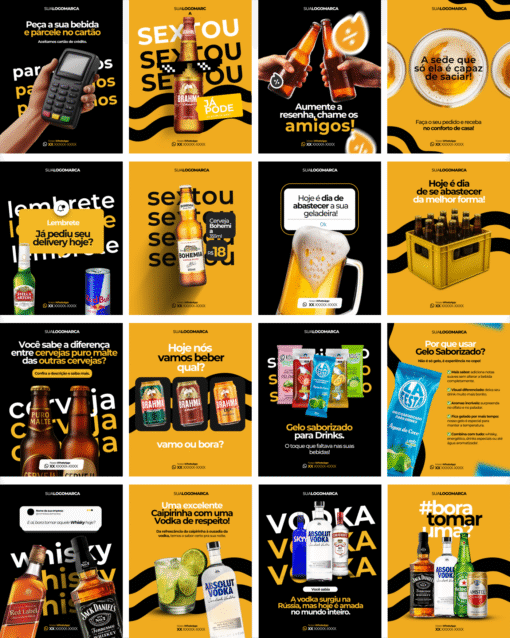 Pack Distribuidora de Bebidas - 50 artes - Imagem 3