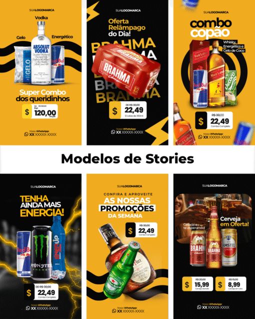 Pack Distribuidora de Bebidas - 50 artes - Imagem 5